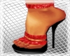 Red Sequin Sandals *PF*