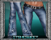 Flower Flares  Blue Fade