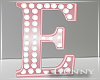 H. Pink Marquee Letter E