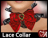 .a Heart Lace Collar Red