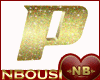 !NB!LETTER P GOLD SEAT N
