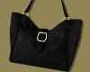 Blk Gold Buckle Bag