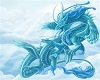 White & with Blue Dragon