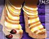 |J.J| Plaid Wedges Gold.