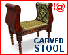 !@ Old carved stool