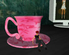 Large pink tea cup