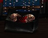 Kissin blk/red bag chair