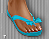 Blue Teal Bow Sandals