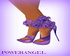 Lilac silk rose heels