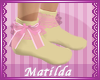 yellow/pink ruffle socks