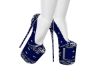 Blue gloss heels