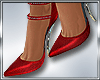 B* Satin Red Heels