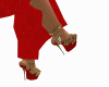 ch)xmas red&gold heels