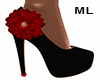 ML! Black w Red Rose