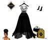 HAVUSENER GOWN BLKNW