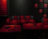 red black club couches