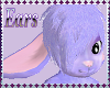 Purple furry bun ears
