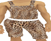 overall shorts M leopard