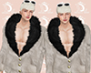 L: Lexs Fur Jacket Brown