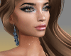 (7K)Denim Petal Earrings