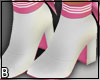 Pink White Mini Boots