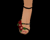 Sandals red rose