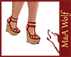 MW- Red  Summer Wedges