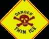 Iced Blue Warning Sign