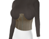 beige ribbed corset