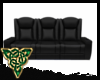 Black Leater 3 Seater