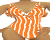 swimwear stripes orange