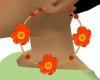EG Orange Flower Earring