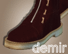 [D] Wine suede boots