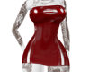 latex red dress