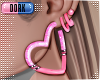 lDl Heart Earrings Pink