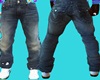 Blue baggy jeans