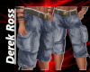 Blue Denim Cargo Shorts