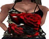 Bk & Red Rose Tank