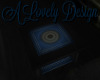 black n blue side table