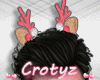 Red Deer Antlers Clips