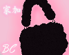 ♥black fluffy purse