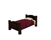 Single Bed-Brwn Burgundy