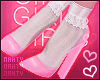 Pink Ruffle Socks Heels