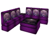 Purple couch & tables