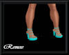 Satin Teal Shoes