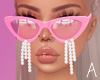 A| Cat Eye Glasses Pink