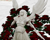 Angel Statue Red Roses