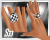 S33 Silver Black Ring