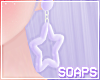 +Star Earrings Purple
