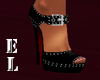 Black red high heels
